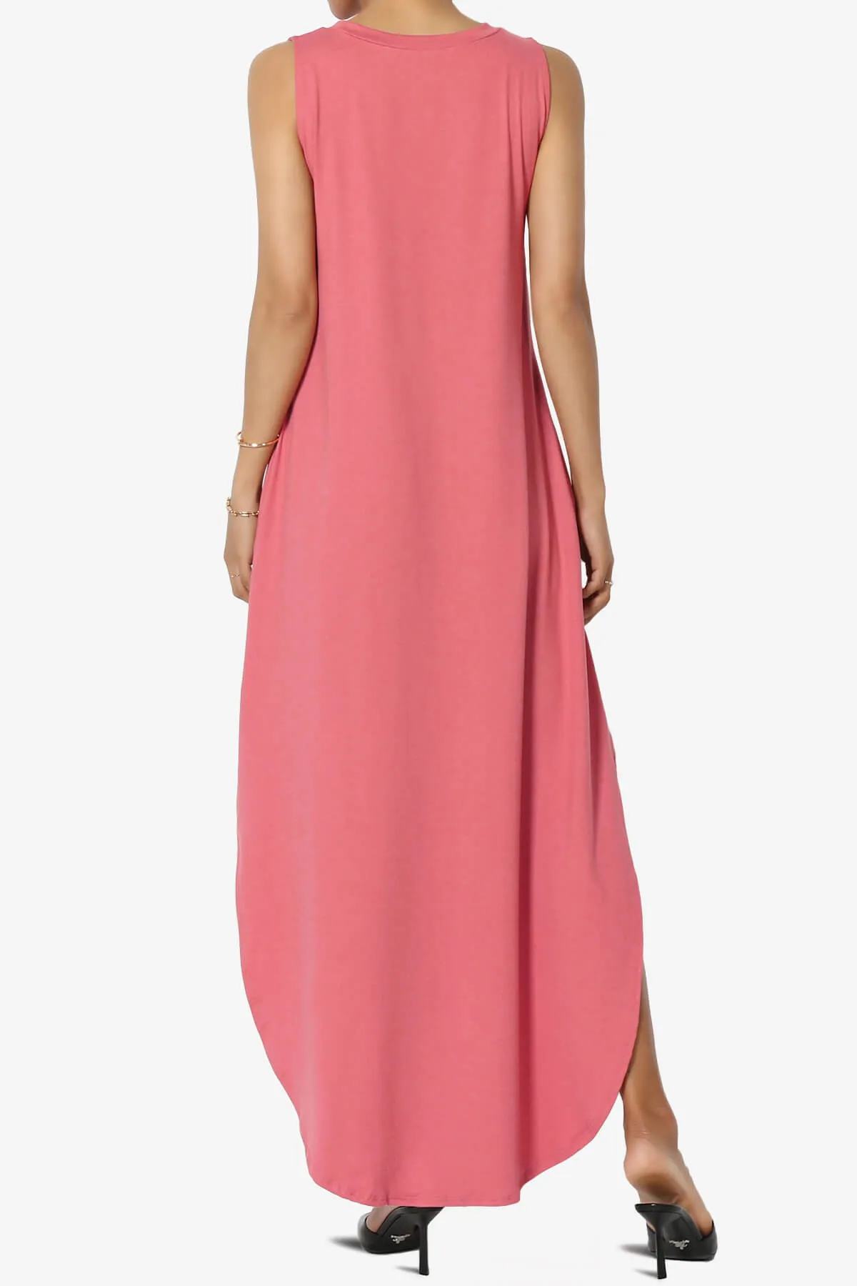 Rozlyn Sleeveless Slit Maxi Dress PLUS