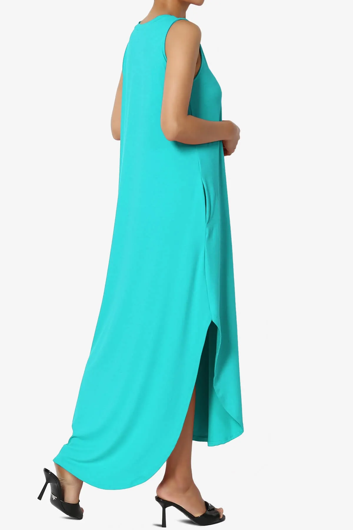 Rozlyn Sleeveless Slit Maxi Dress PLUS
