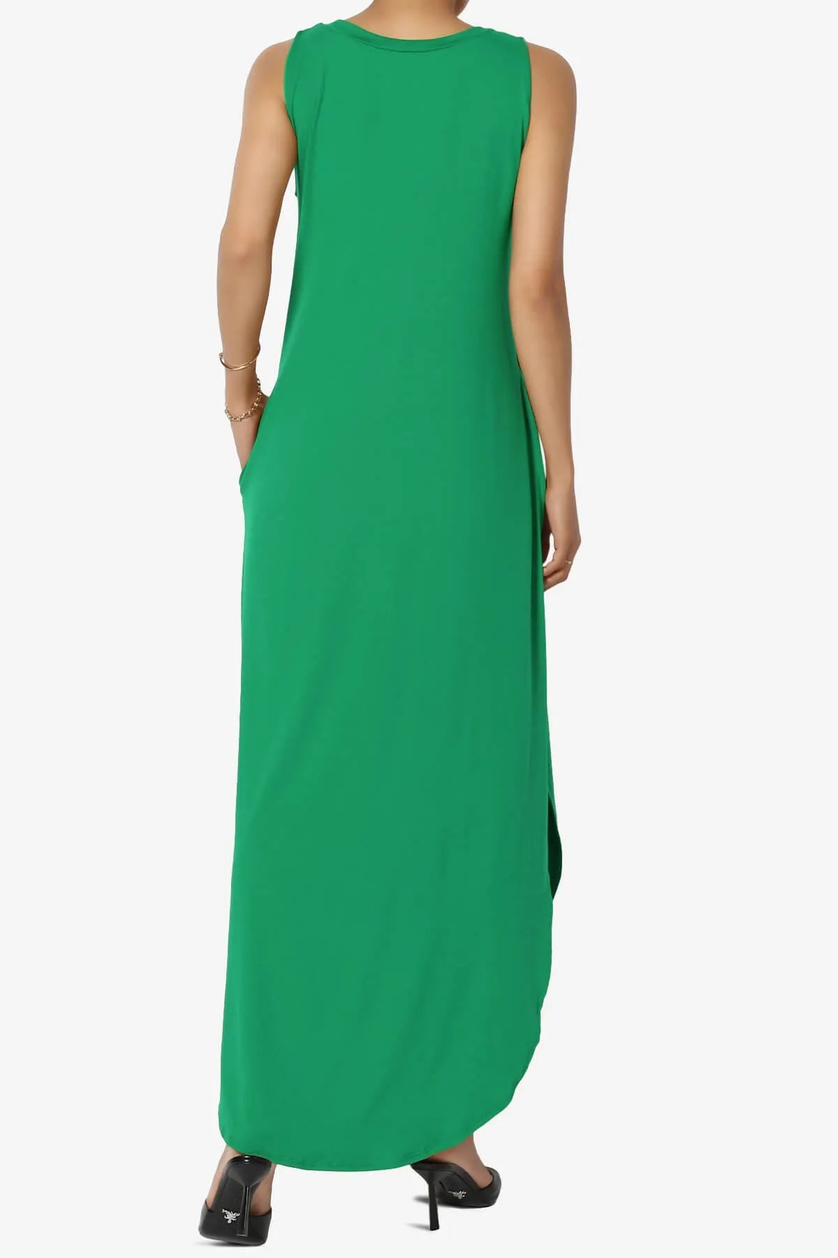 Rozlyn Sleeveless Slit Maxi Dress PLUS