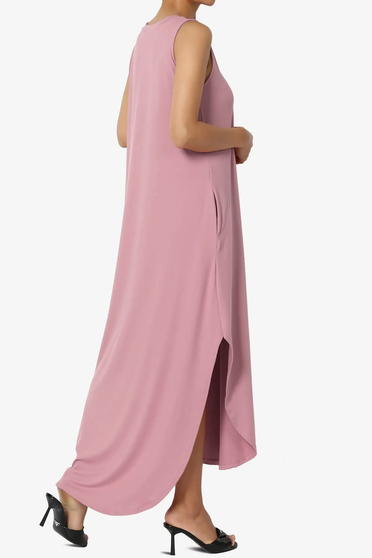 Rozlyn Sleeveless Slit Maxi Dress PLUS