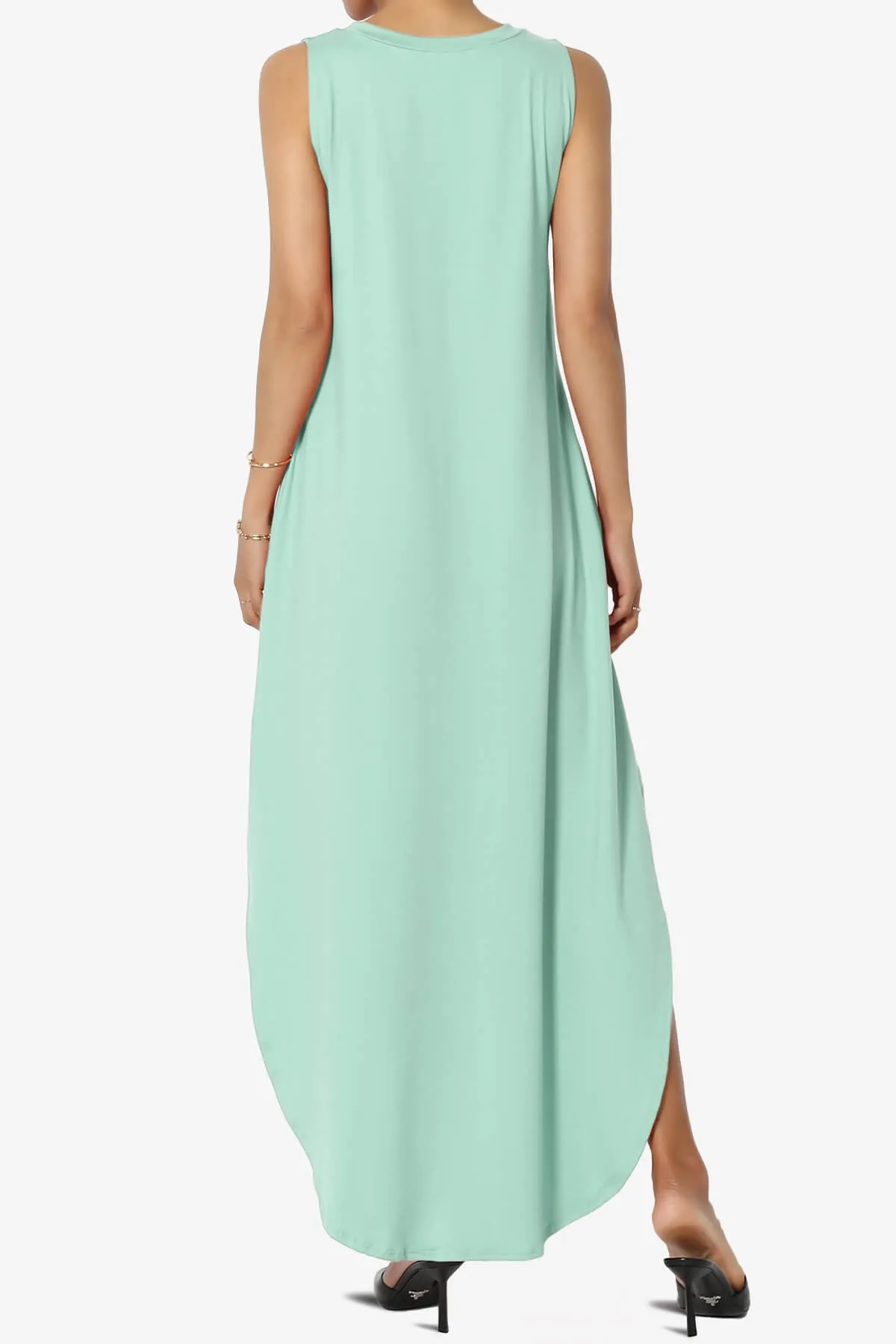 Rozlyn Sleeveless Slit Maxi Dress PLUS