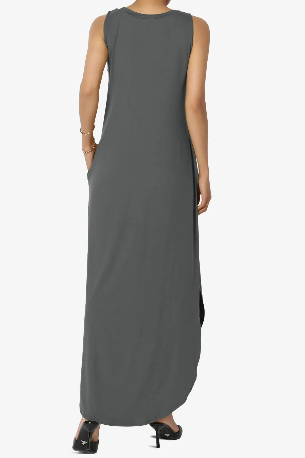 Rozlyn Sleeveless Slit Maxi Dress PLUS