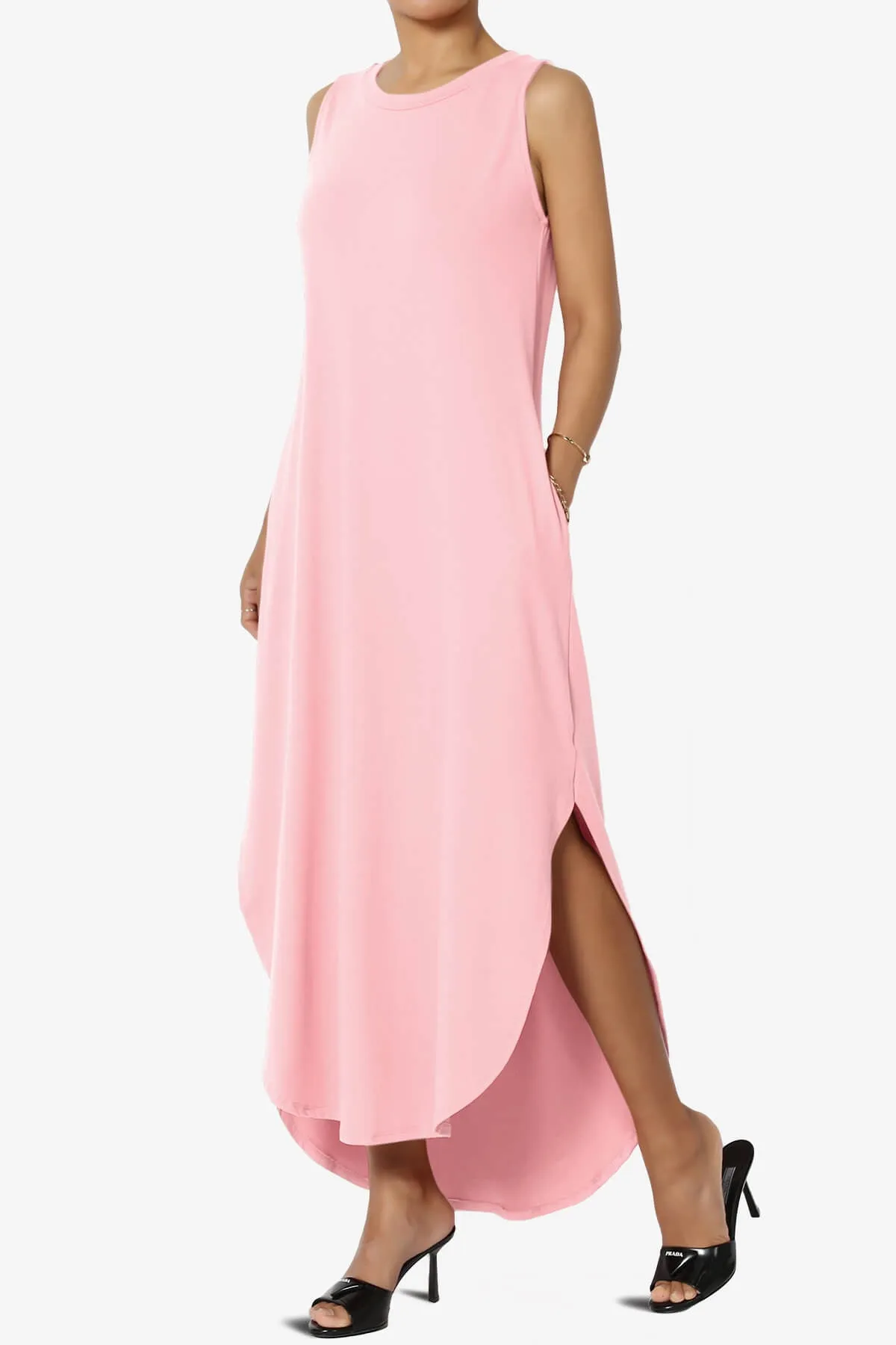 Rozlyn Sleeveless Slit Maxi Dress PLUS