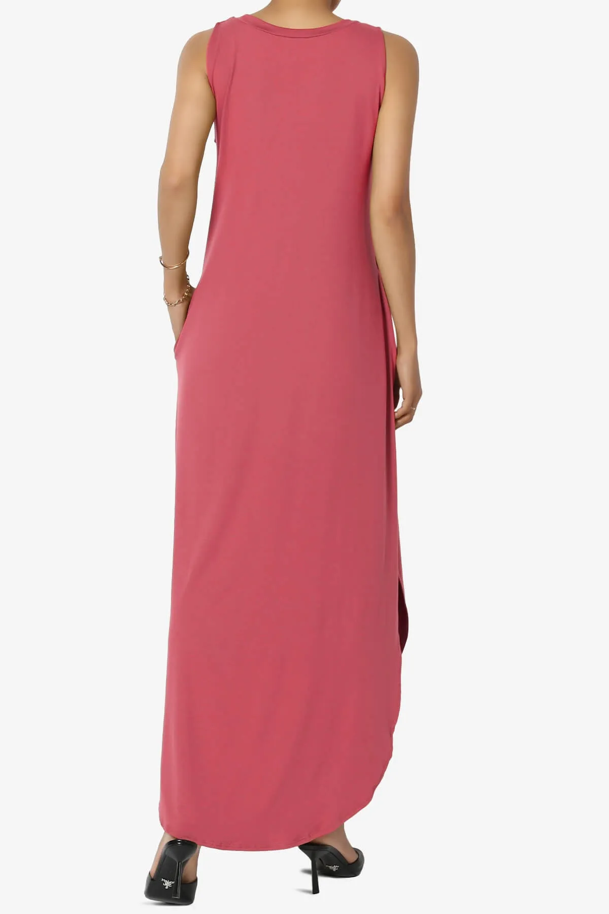 Rozlyn Sleeveless Slit Maxi Dress PLUS