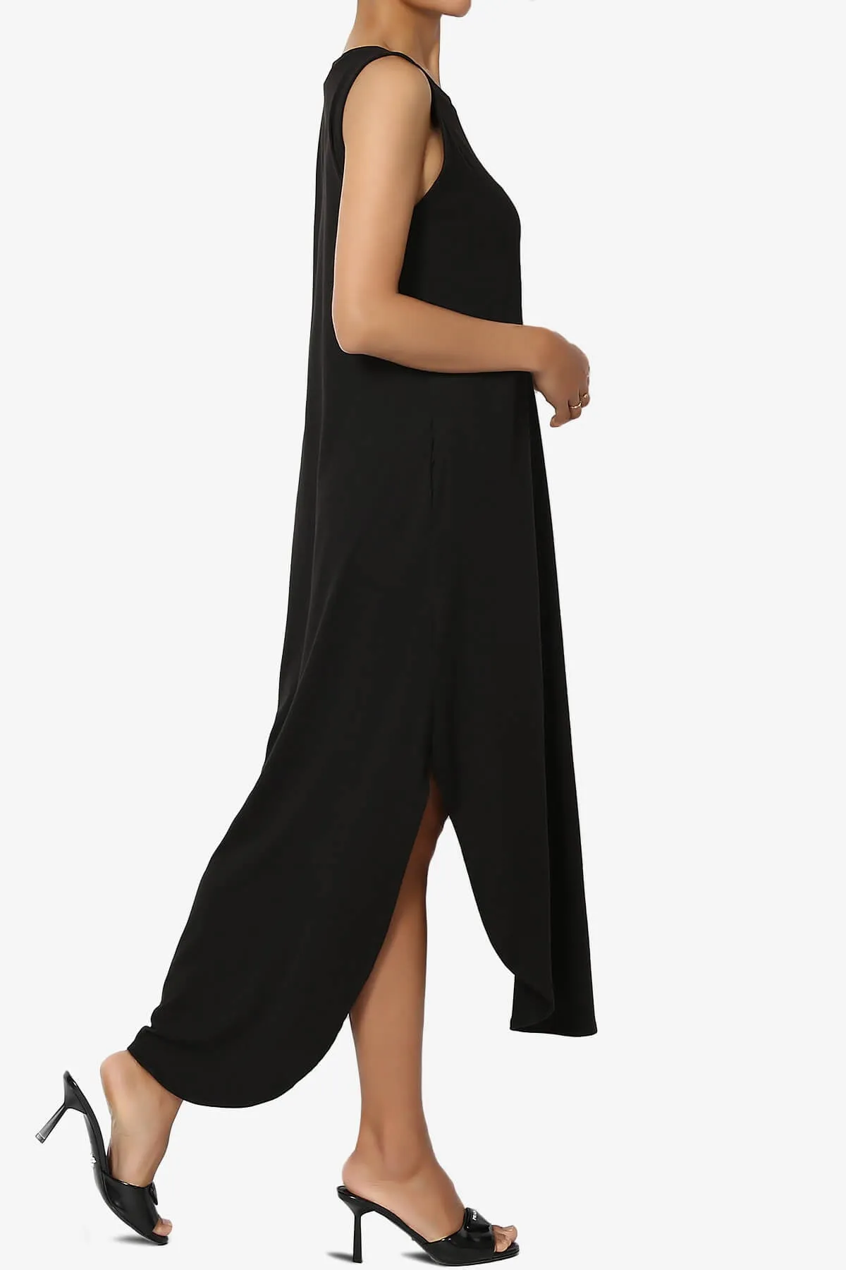 Rozlyn Sleeveless Slit Maxi Dress PLUS