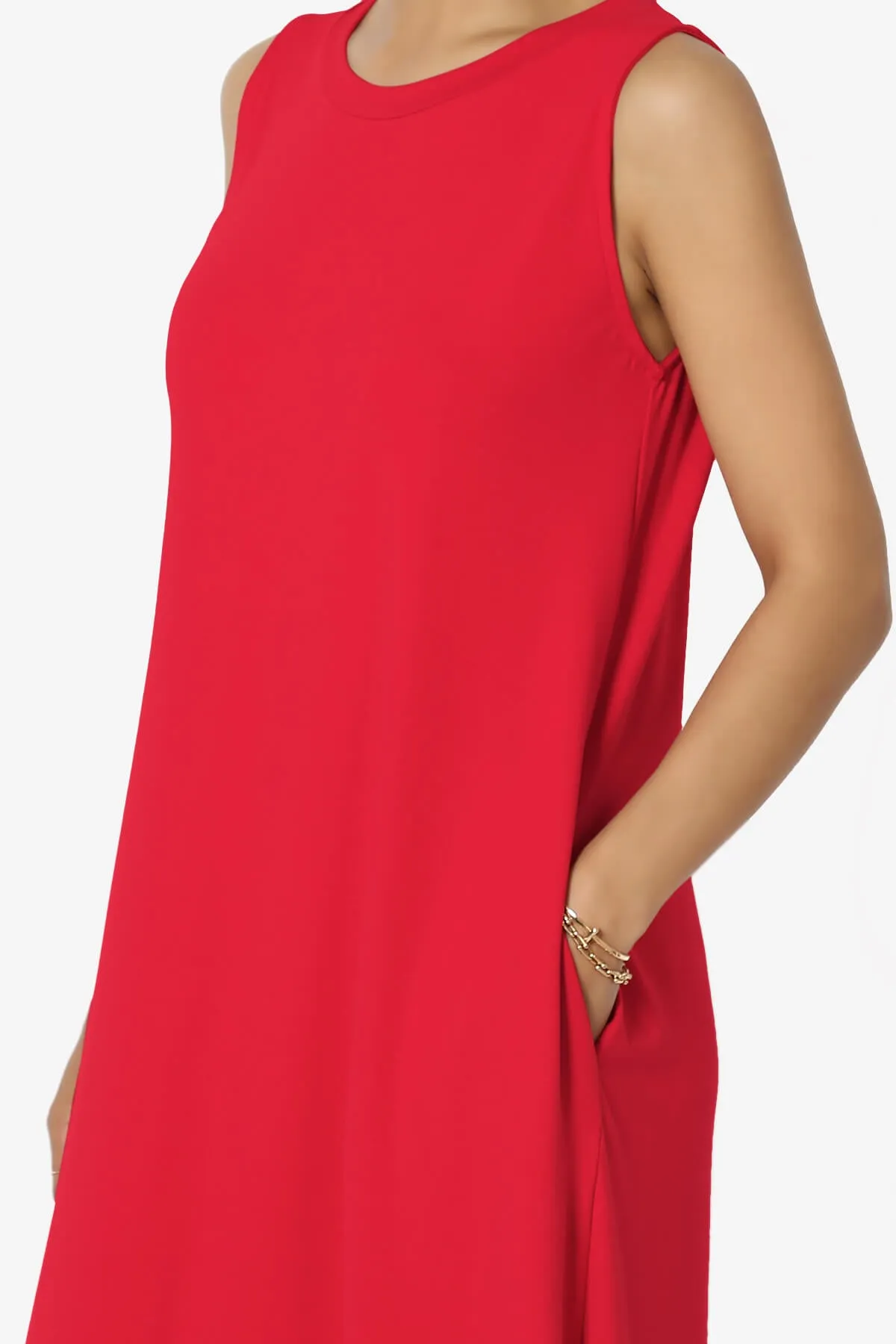 Rozlyn Sleeveless Slit Maxi Dress PLUS