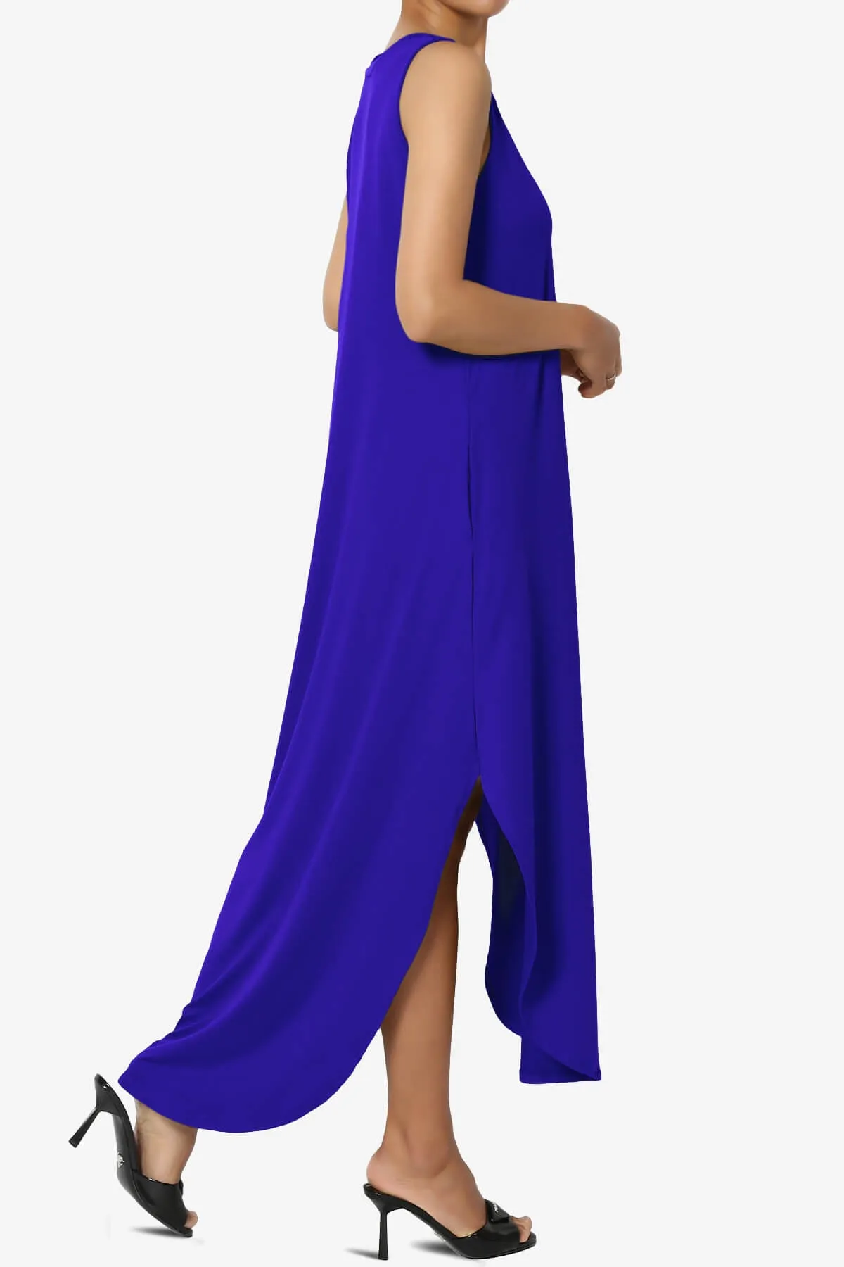Rozlyn Sleeveless Slit Maxi Dress PLUS
