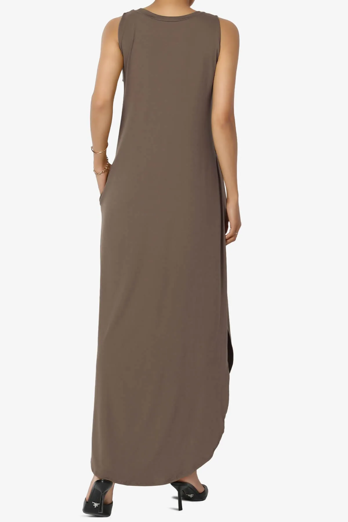 Rozlyn Sleeveless Slit Maxi Dress PLUS