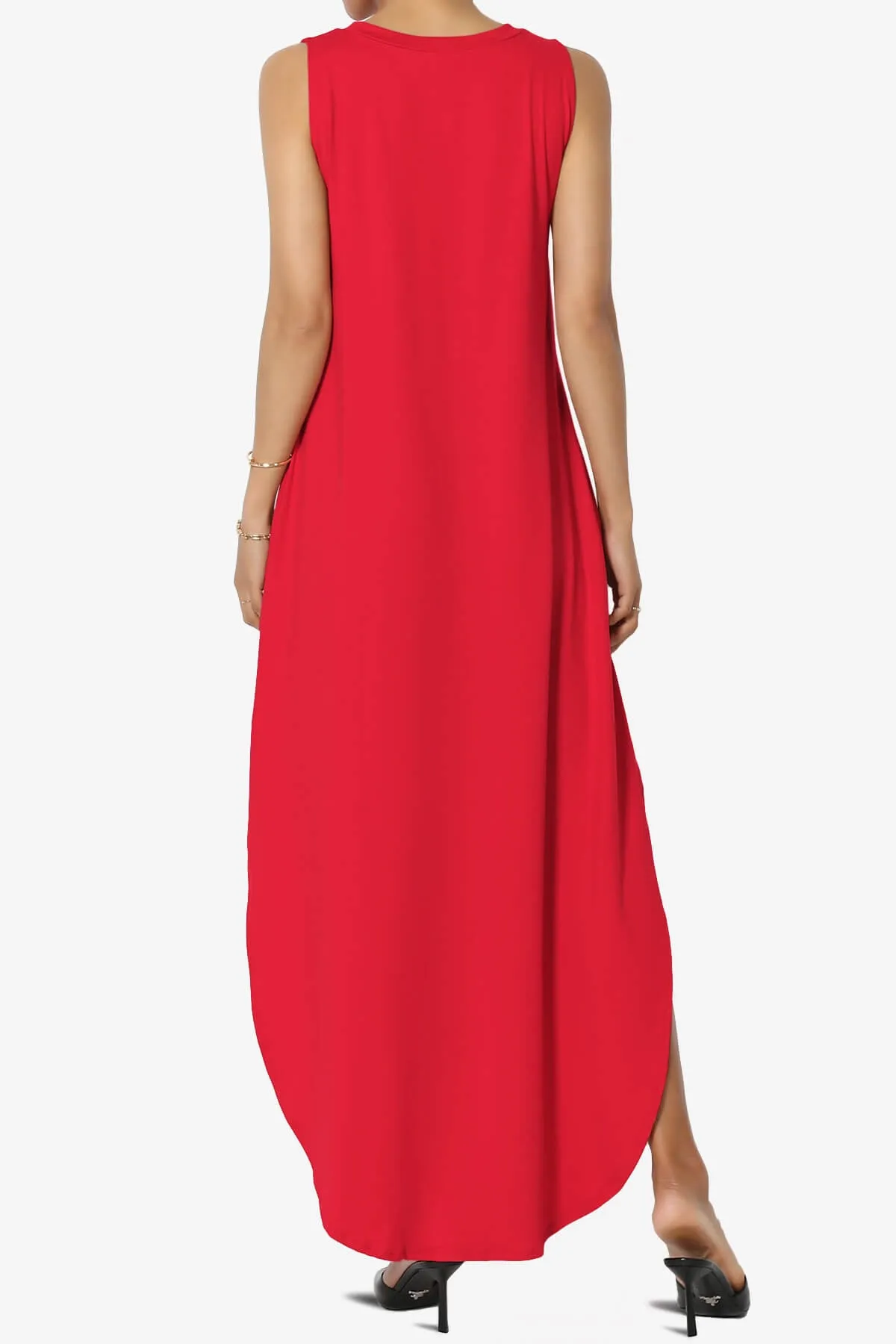 Rozlyn Sleeveless Slit Maxi Dress PLUS