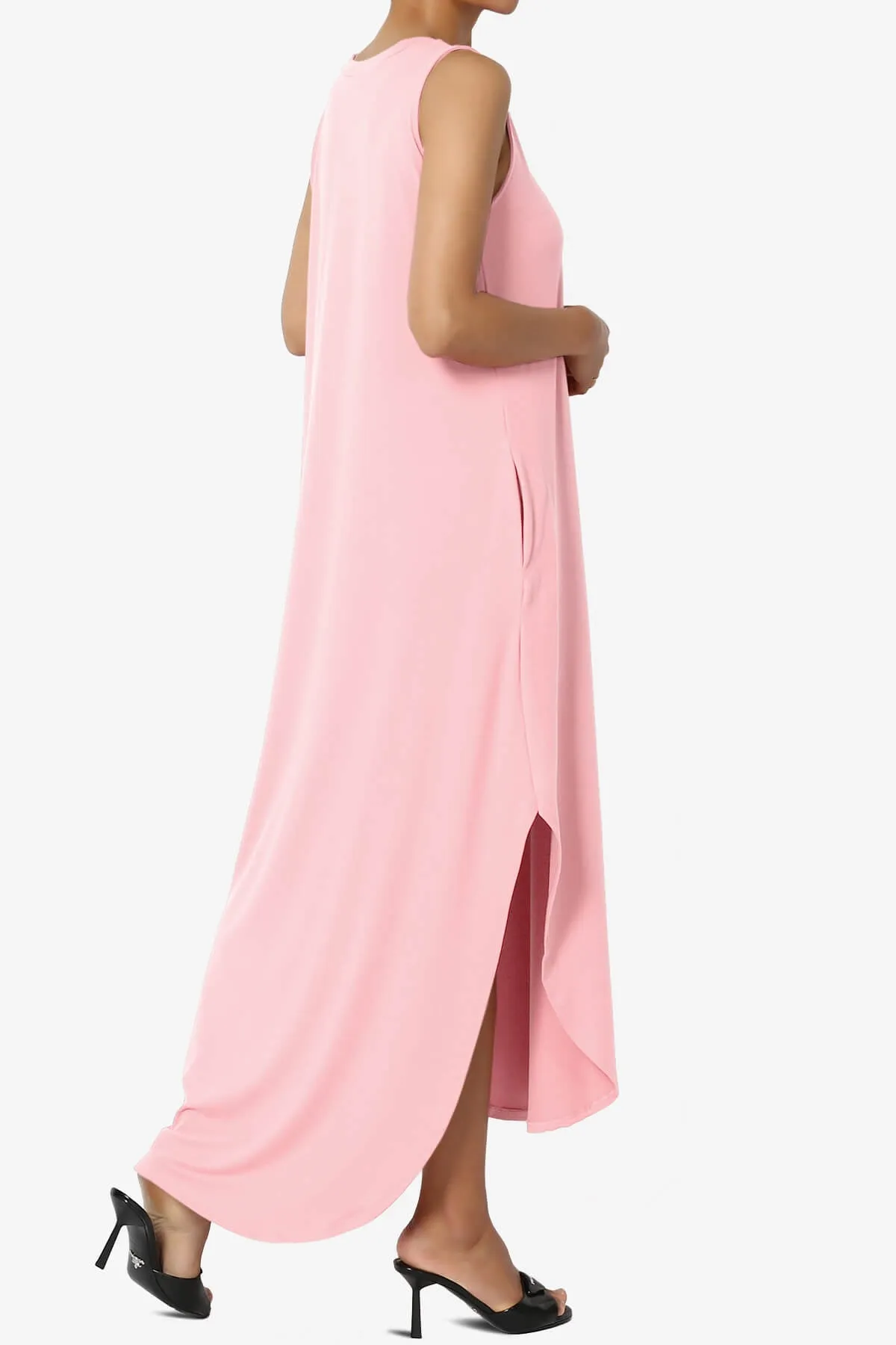 Rozlyn Sleeveless Slit Maxi Dress PLUS