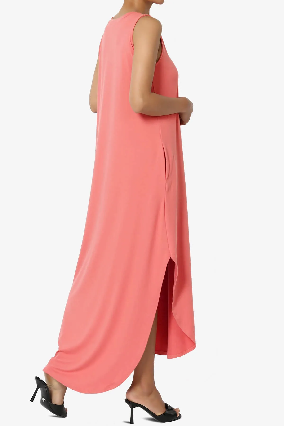 Rozlyn Sleeveless Slit Maxi Dress PLUS