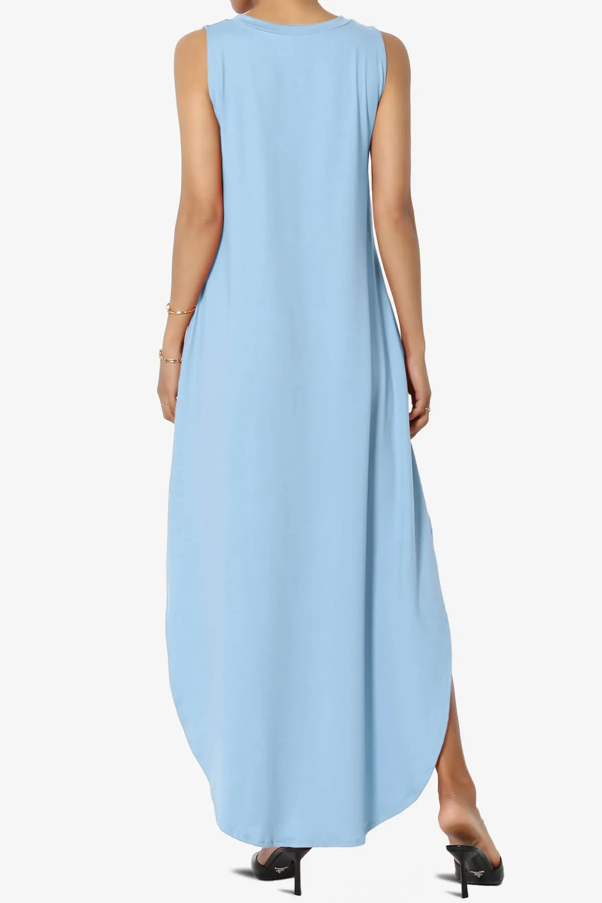 Rozlyn Sleeveless Slit Maxi Dress PLUS