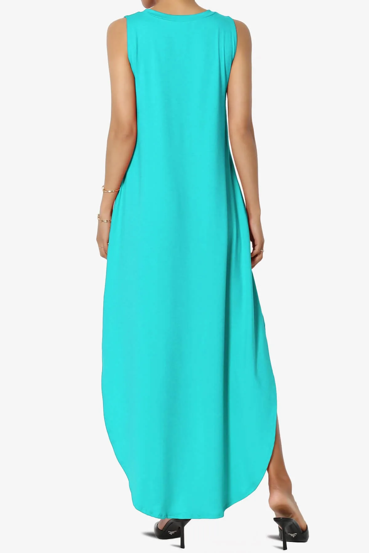 Rozlyn Sleeveless Slit Maxi Dress PLUS