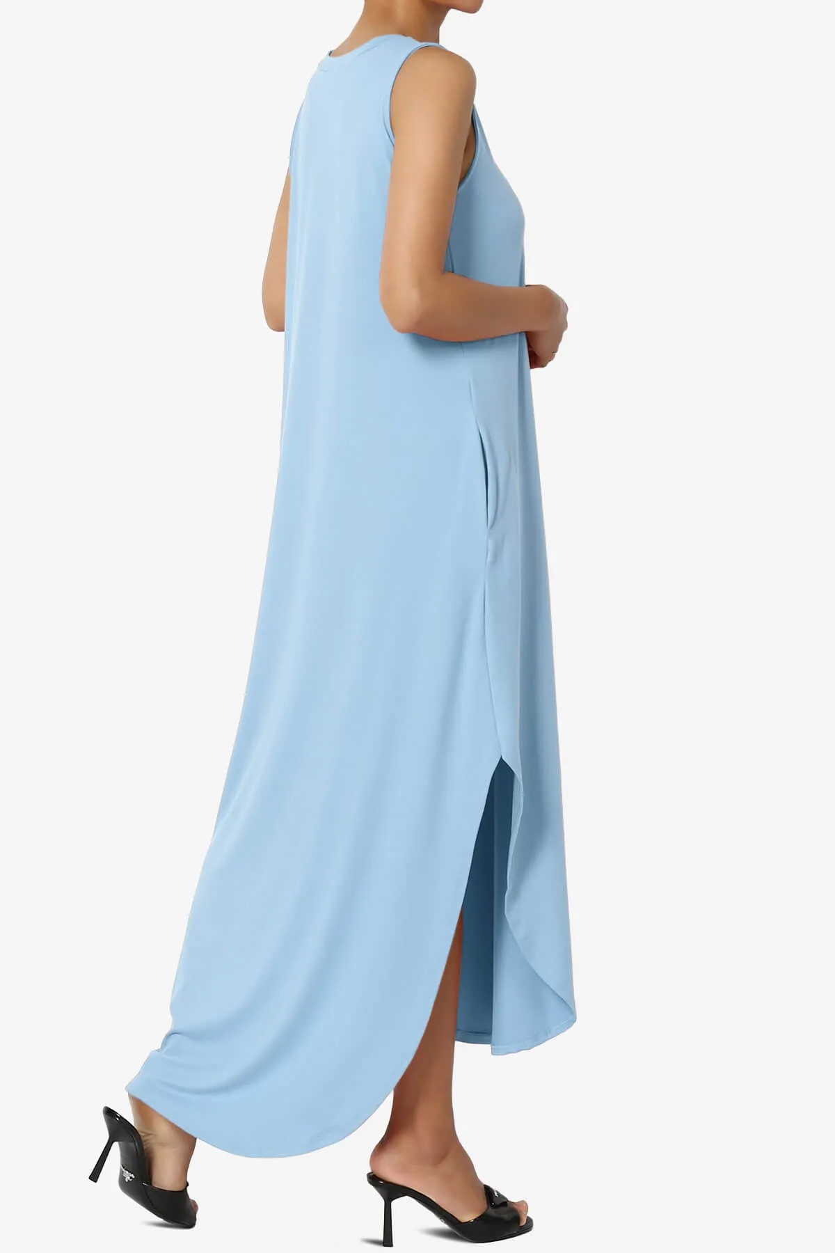 Rozlyn Sleeveless Slit Maxi Dress PLUS