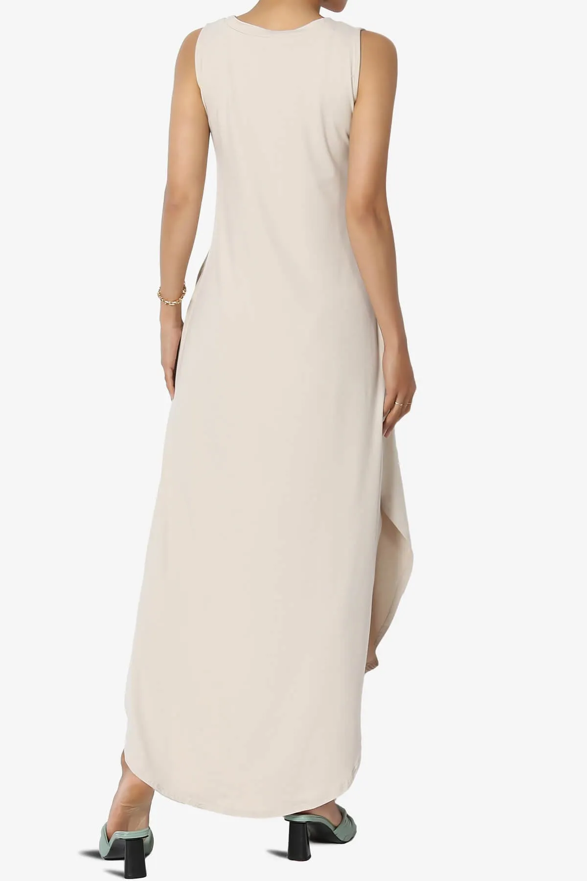 Rozlyn Sleeveless Slit Maxi Dress PLUS