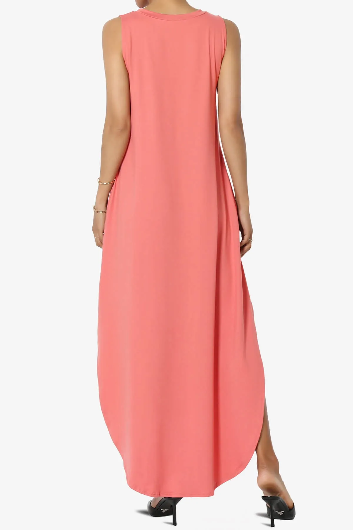 Rozlyn Sleeveless Slit Maxi Dress PLUS