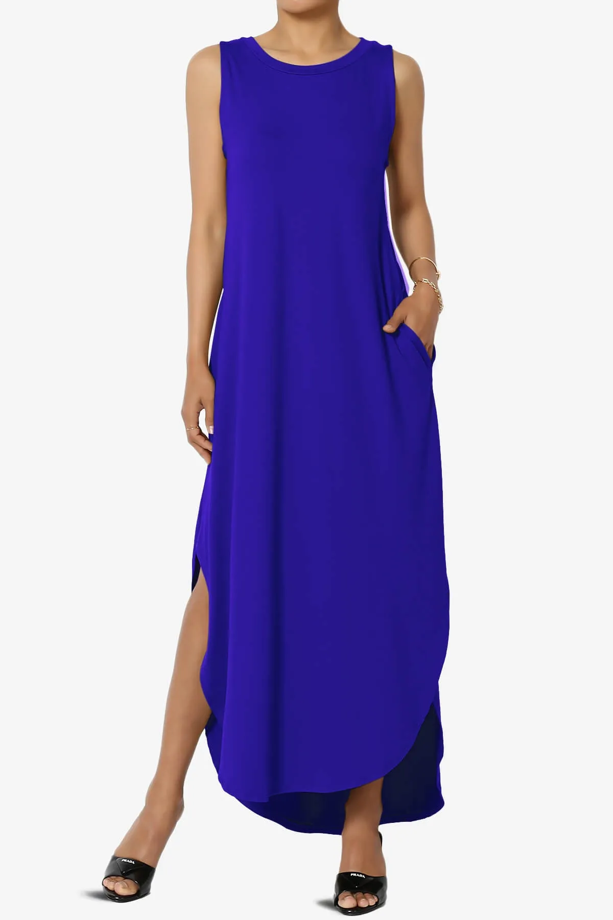 Rozlyn Sleeveless Slit Maxi Dress PLUS