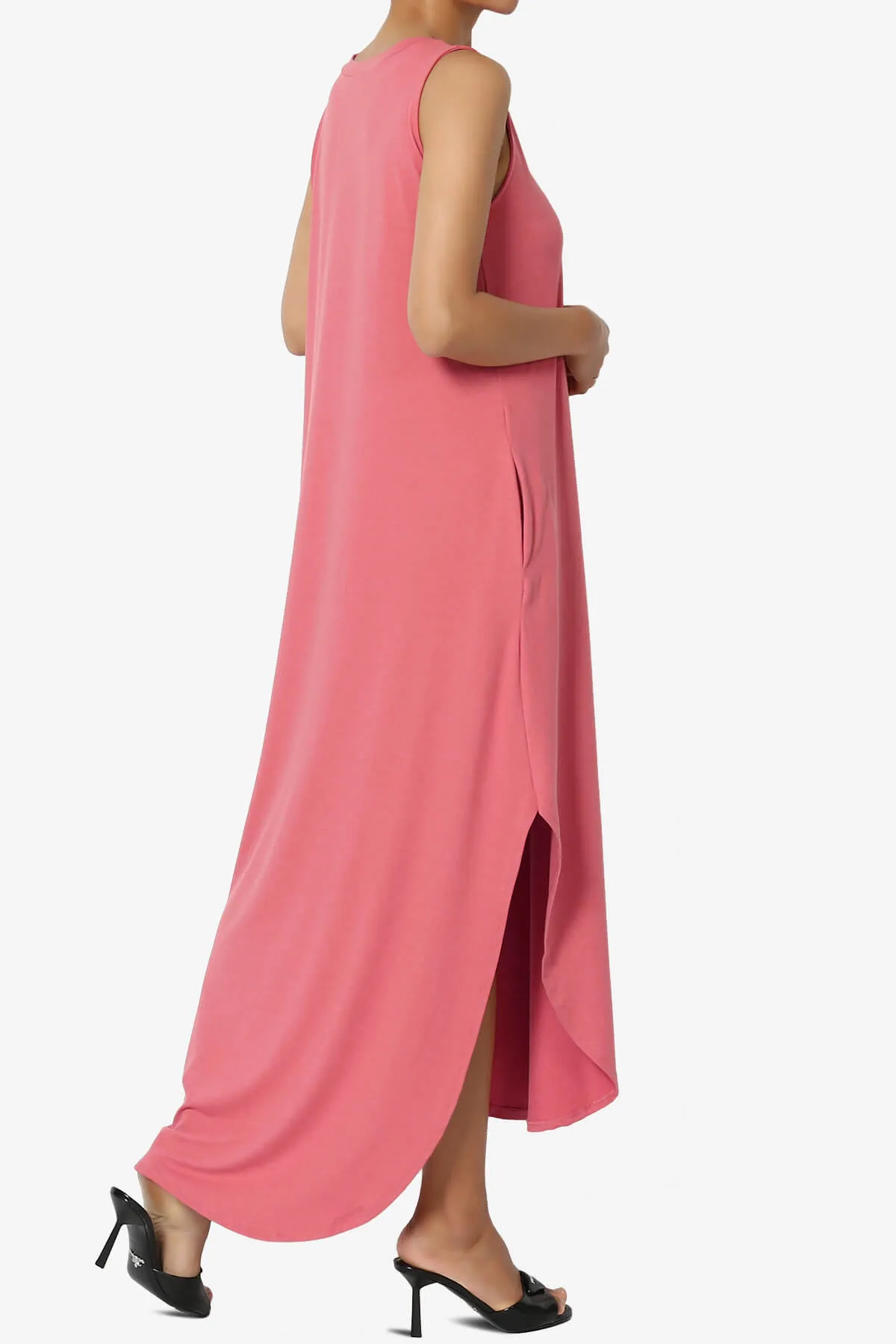 Rozlyn Sleeveless Slit Maxi Dress PLUS
