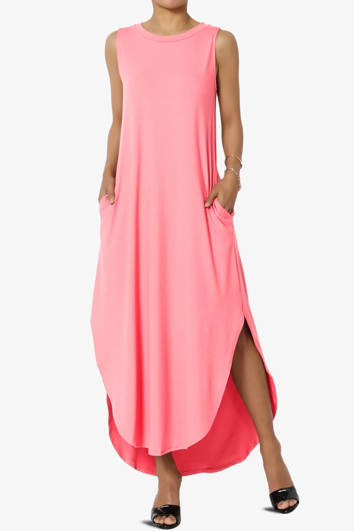 Rozlyn Sleeveless Slit Maxi Dress
