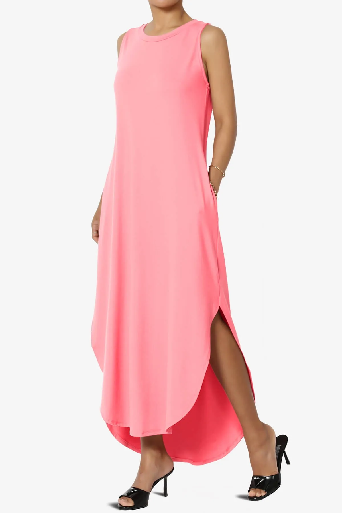 Rozlyn Sleeveless Slit Maxi Dress
