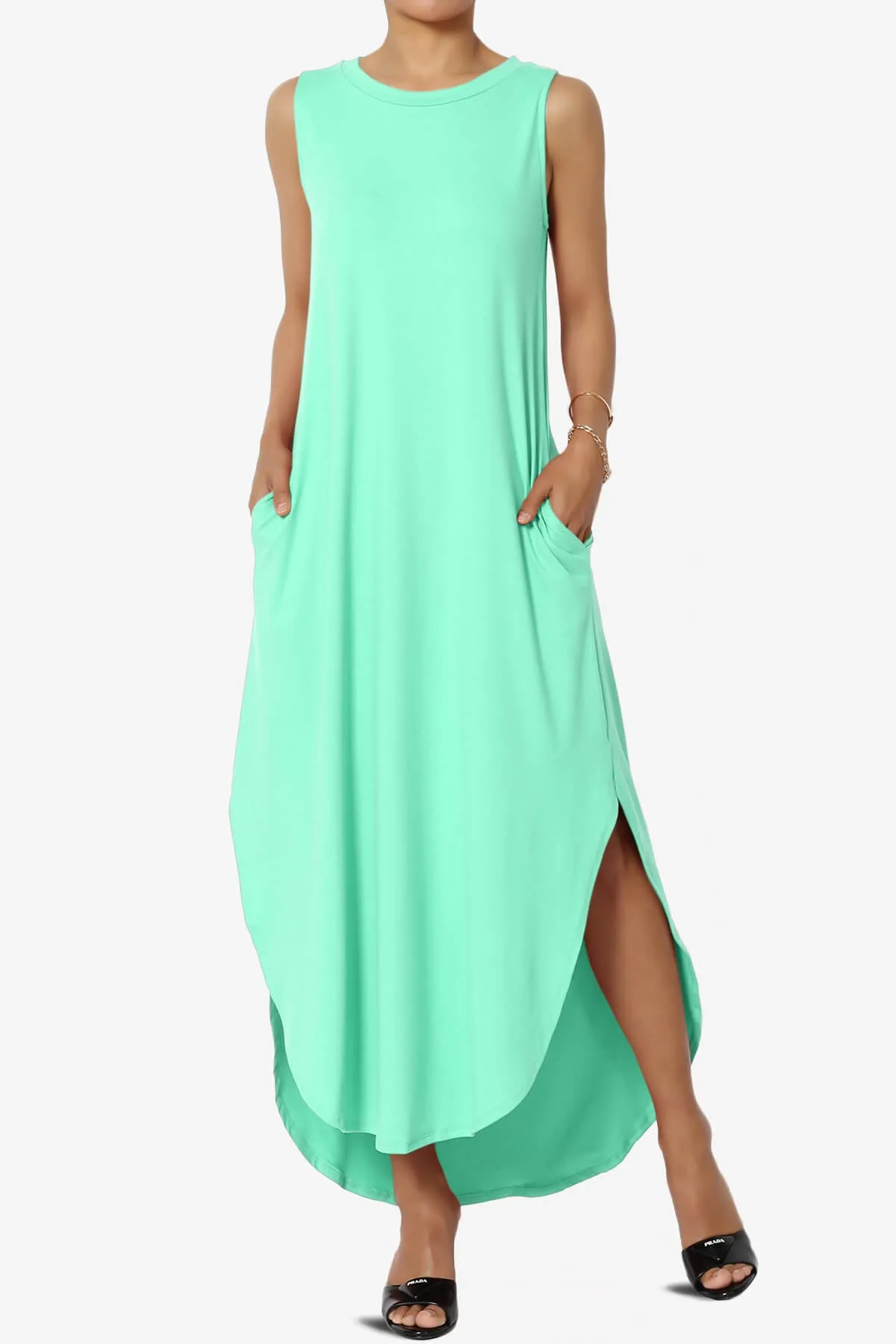 Rozlyn Sleeveless Slit Maxi Dress