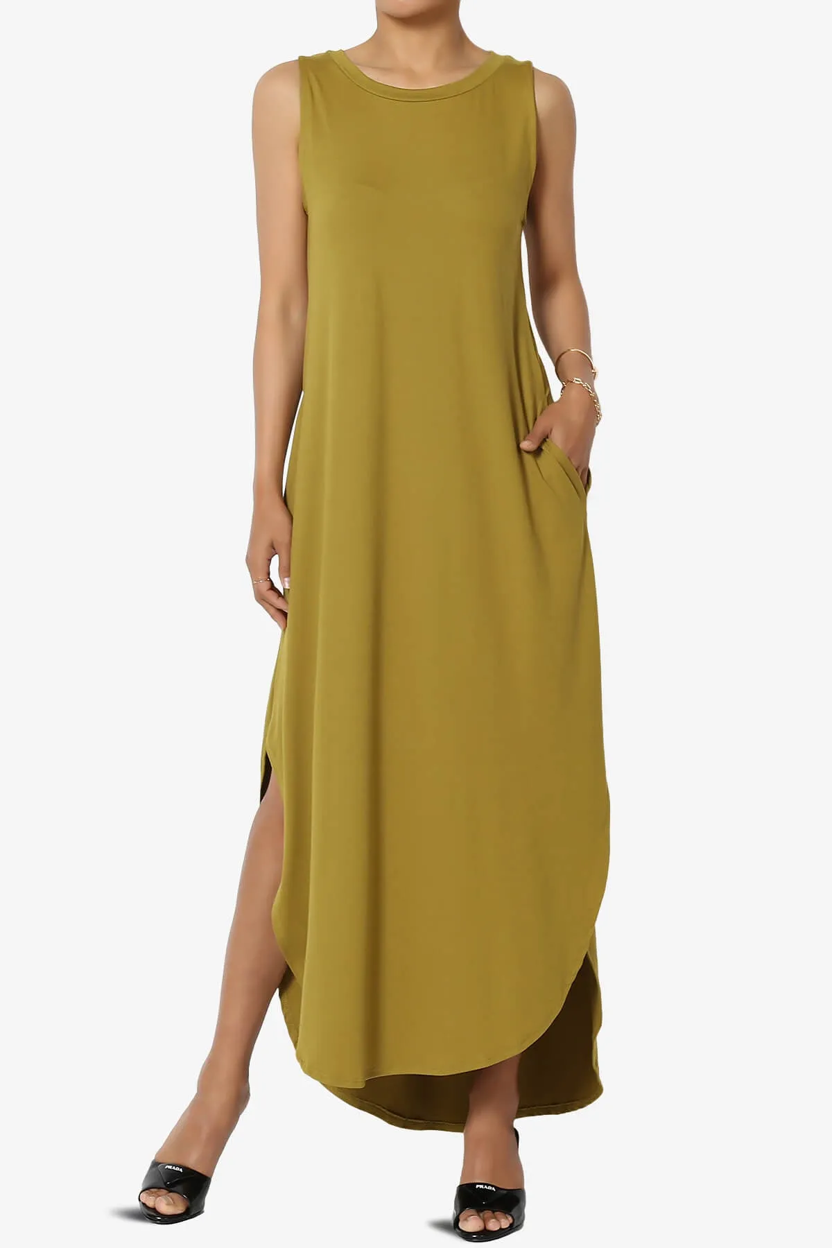 Rozlyn Sleeveless Slit Maxi Dress