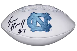 SAM HOWELL AUTOGRAPHED NORTH CAROLINA TAR HEELS LOGO FOOTBALL BECKETT