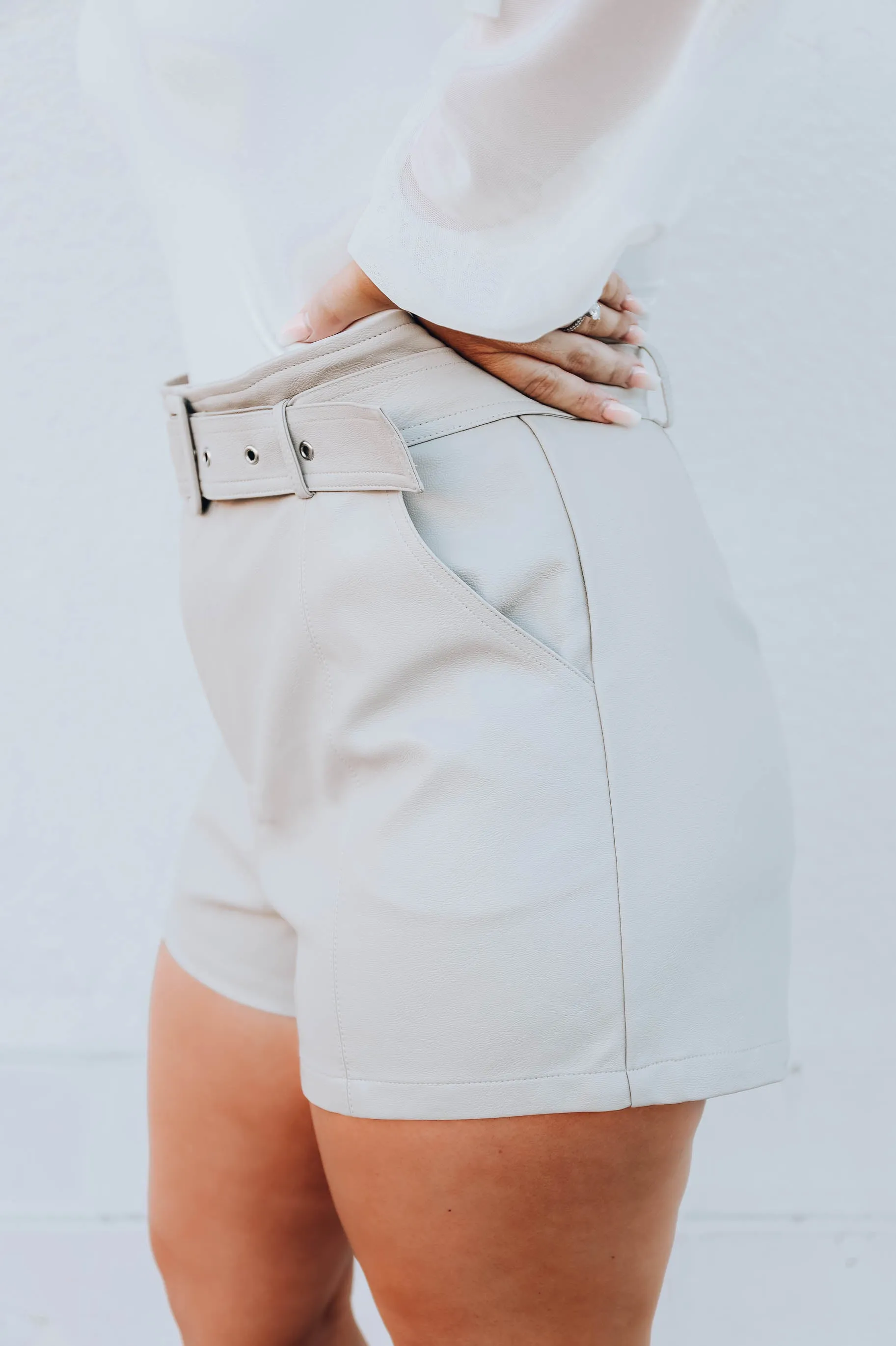 Santa Anna Faux Leather Shorts