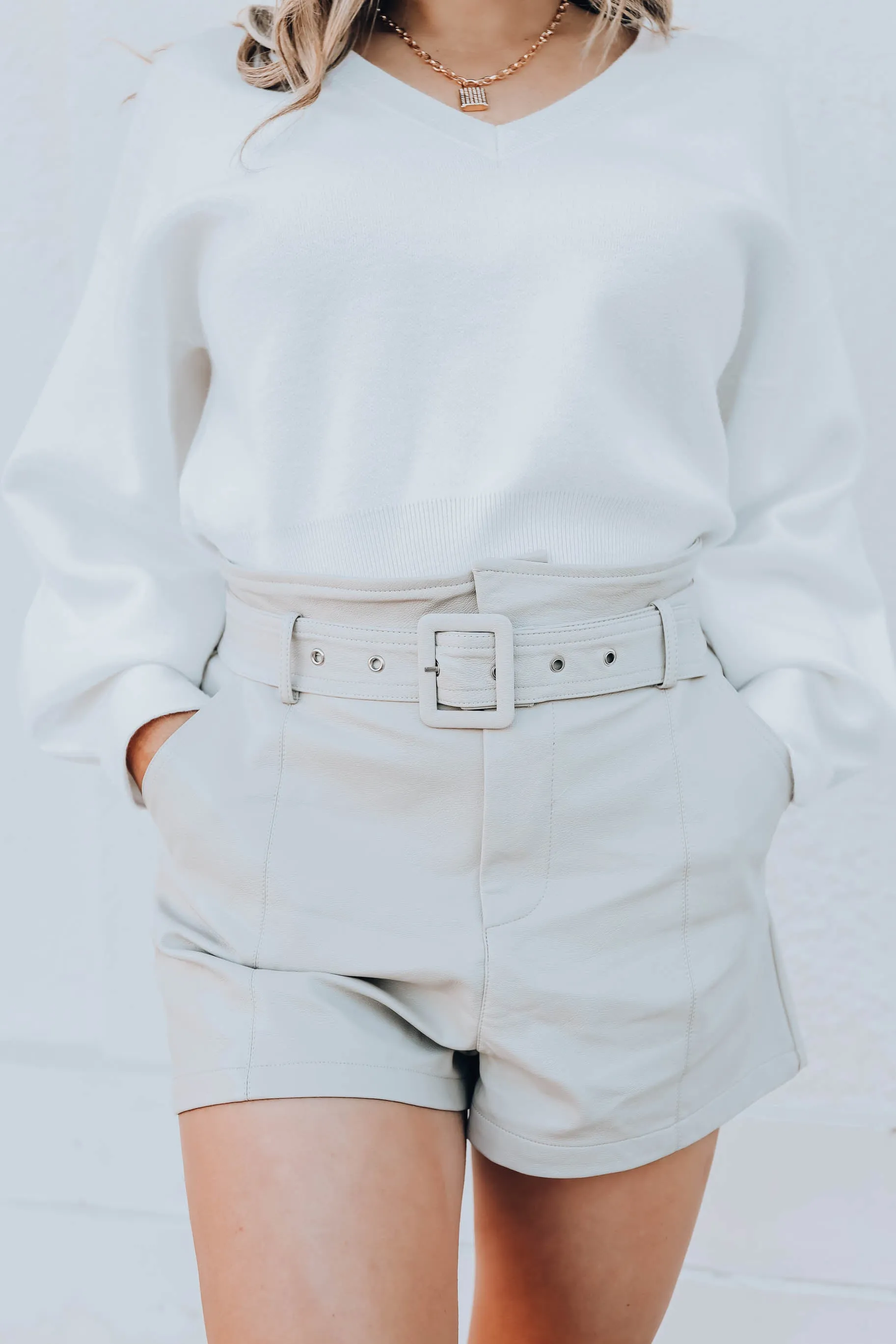 Santa Anna Faux Leather Shorts