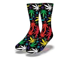 SAVVY SOX COLORFUL WEED SOCKS