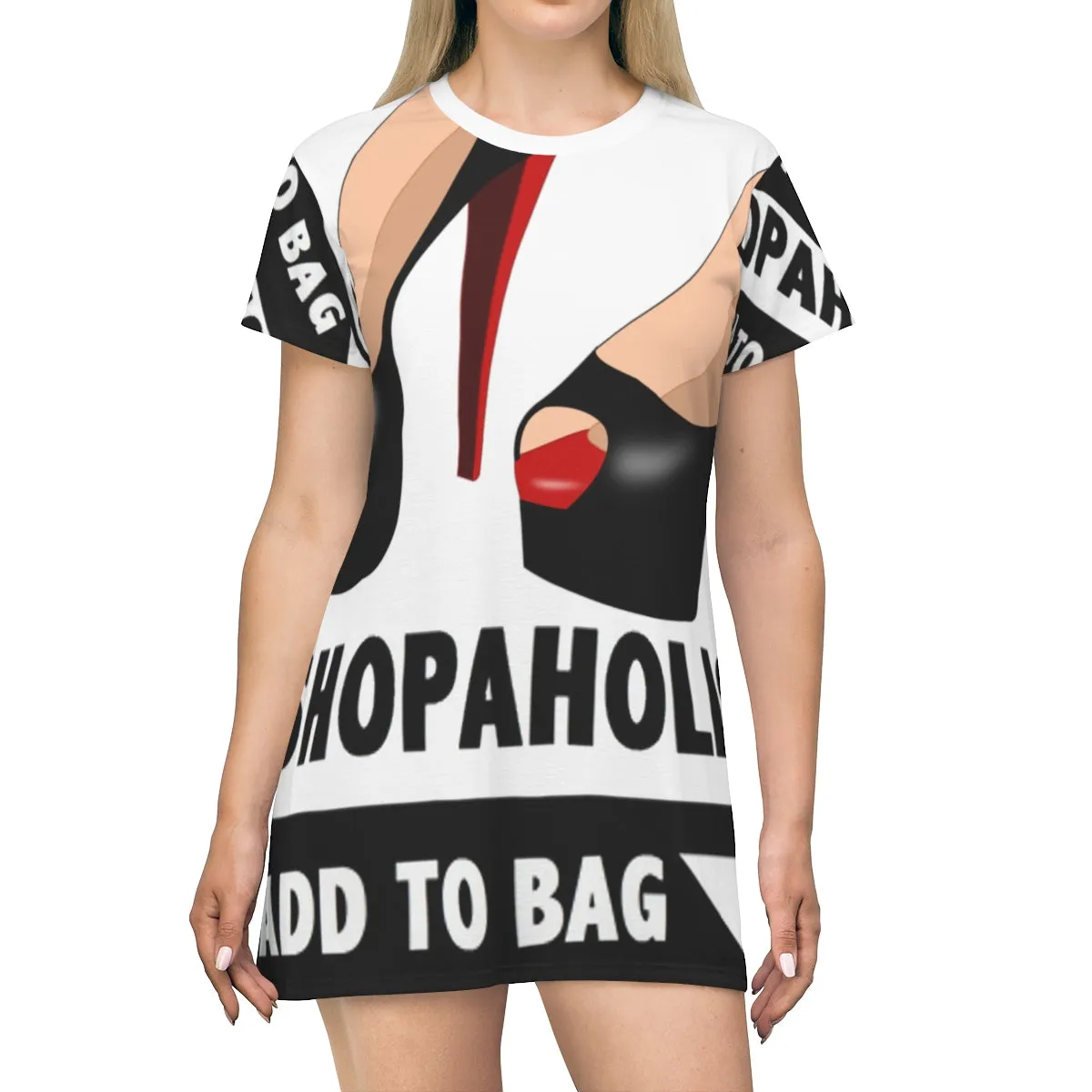 Shopaholic Add to Bag (Red Bottom heels)  T-shirt Dress