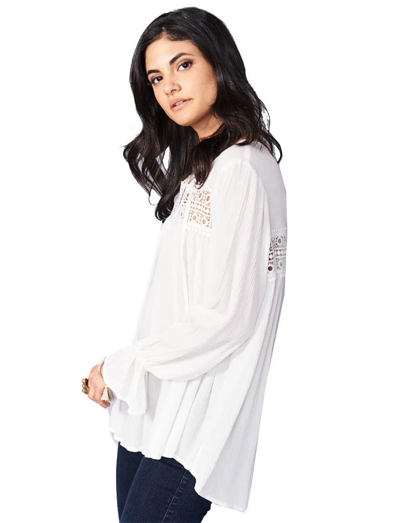 Show Me Your Mumu Lily Grace Tunic in White Cloud