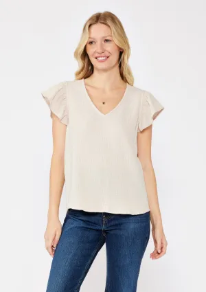 Simple Elegance Ruffle Sleeve Top