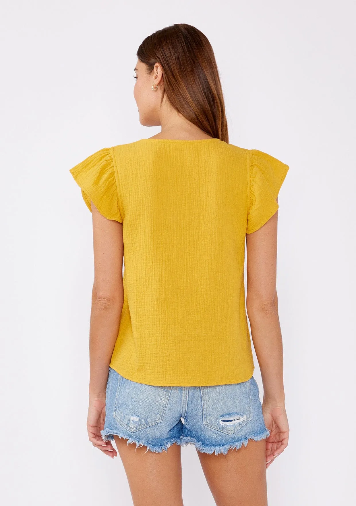 Simple Elegance Ruffle Sleeve Top