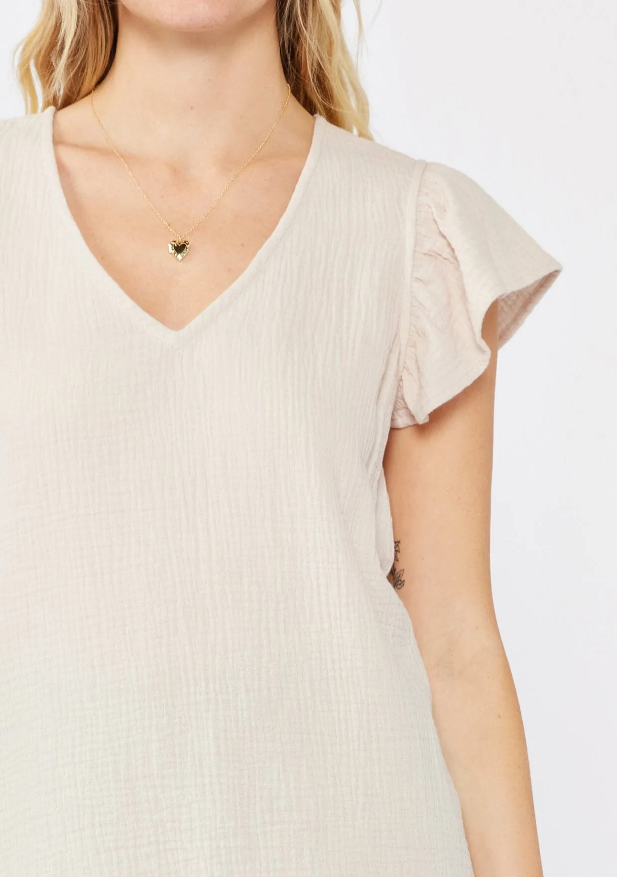 Simple Elegance Ruffle Sleeve Top