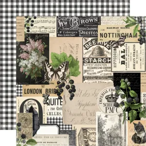 Simple Stories - Simple Vintage Essentials Color Palette - 12x12 Single Sheet - Black Collage