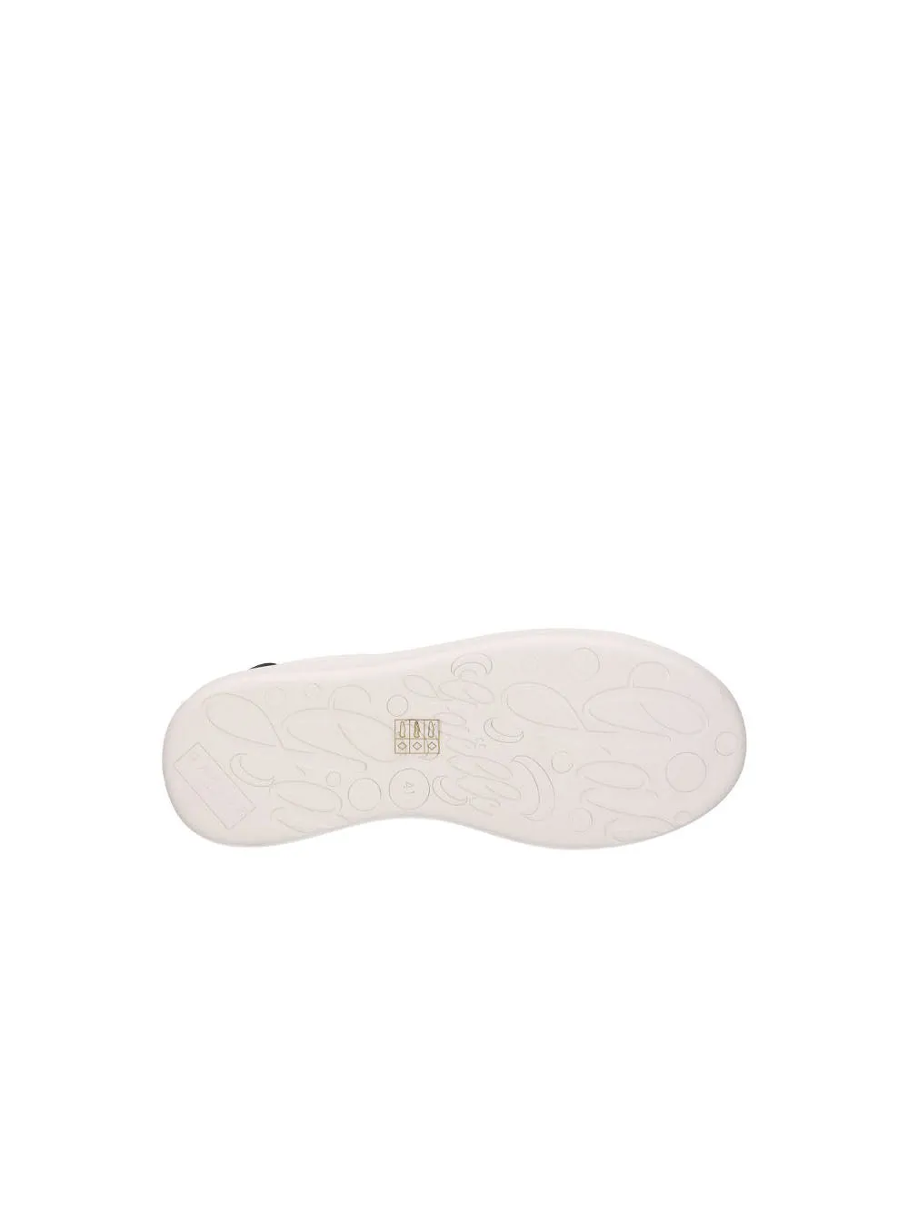 Sneakers Addict Con Patch Rubber Sul Tallone - Bianco Nero