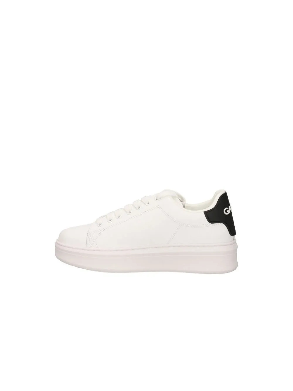 Sneakers Addict Con Patch Rubber Sul Tallone - Bianco Nero