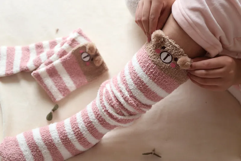 Striped Bear Thigh Highs