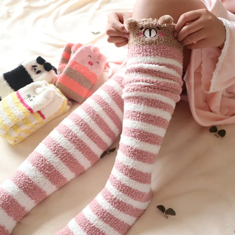 Striped Bear Thigh Highs