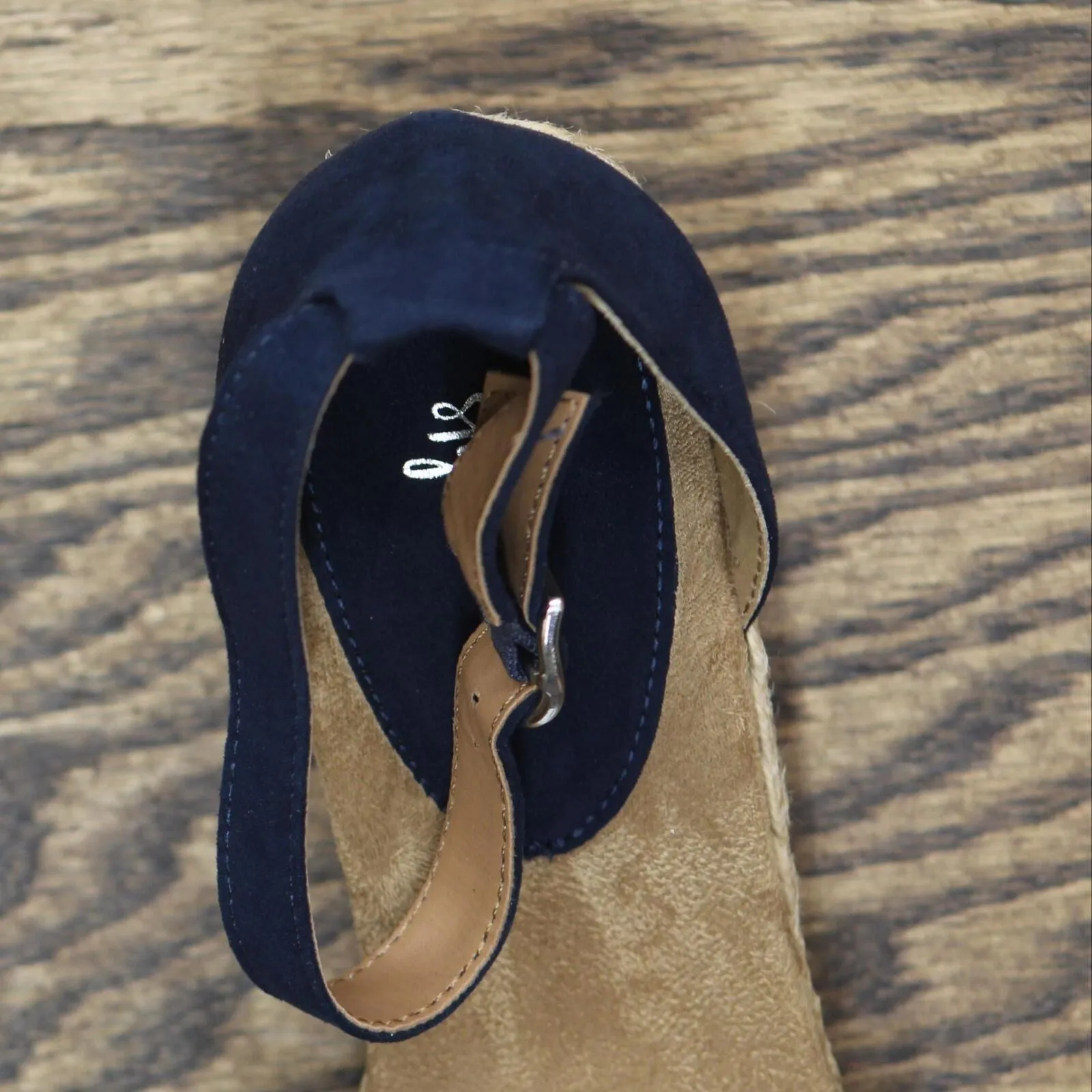 Style & Co. Womens Seleeney Faux Suede Wedge Sandals 10004896400 Navy Blue 12M