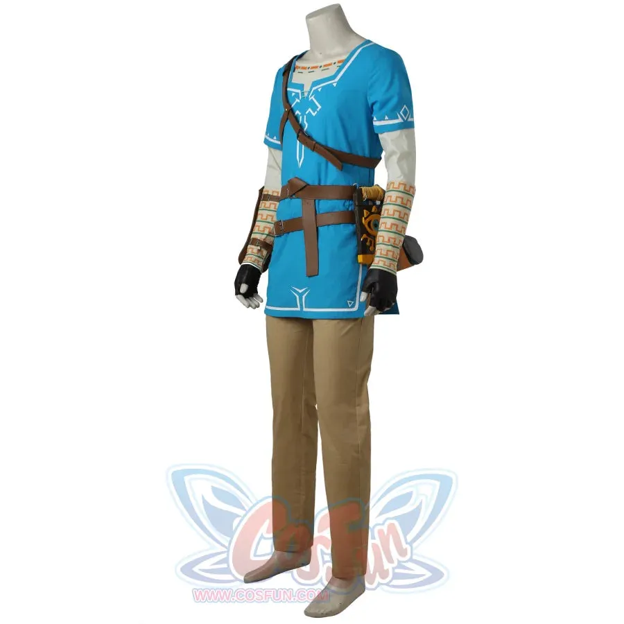 The Legend of Zelda: Breath of the Wild Link Champion's Tunic Cosplay Costumes Upgraded Version C08021S