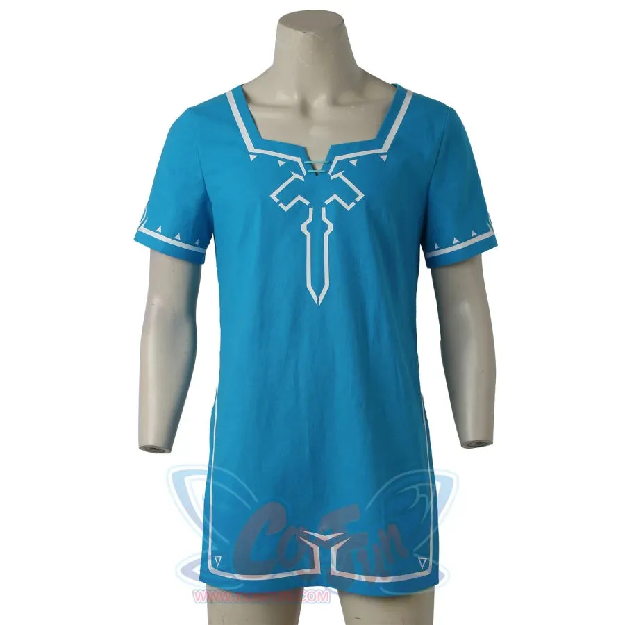 The Legend of Zelda: Breath of the Wild Link Champion's Tunic Cosplay Costumes Upgraded Version C08021S