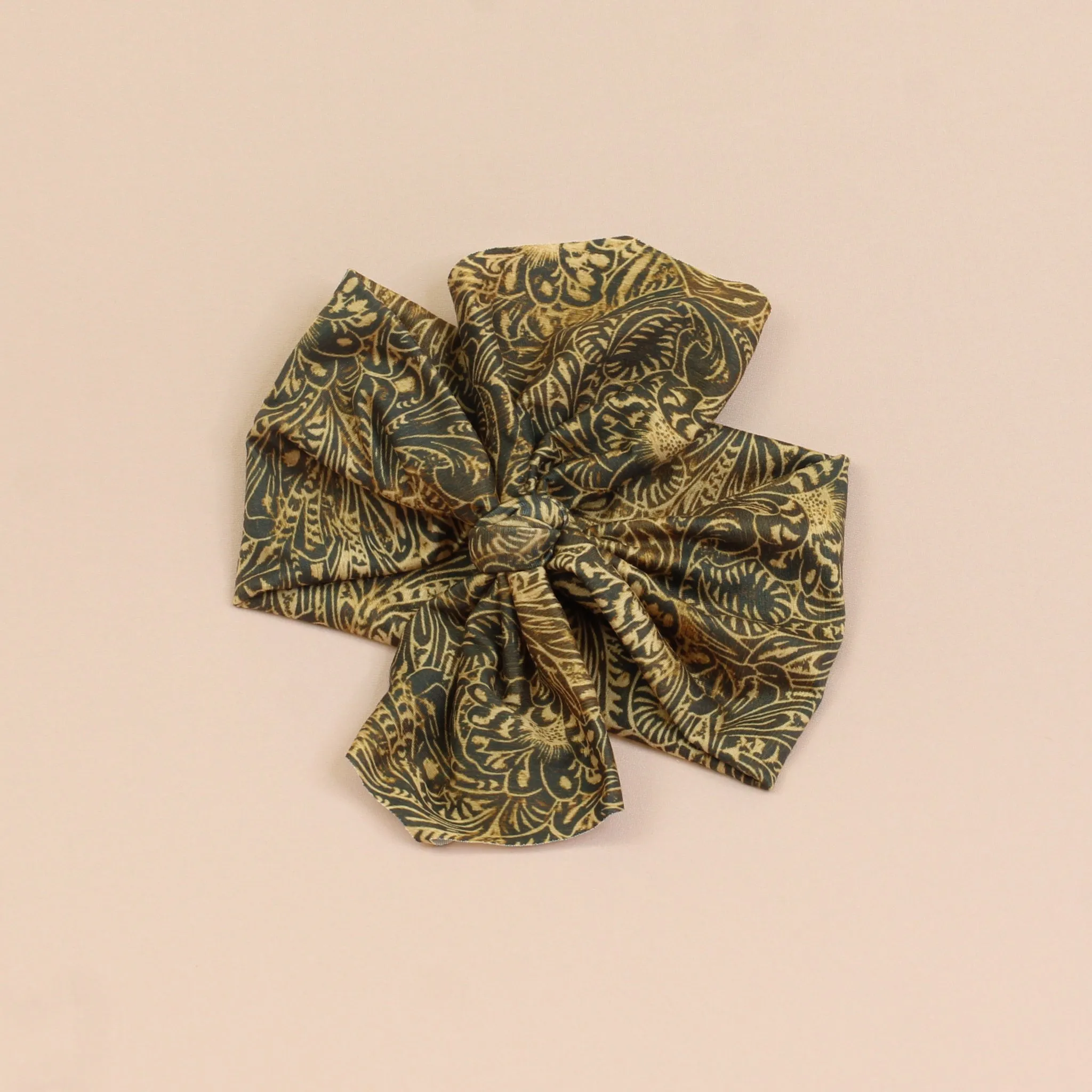 Tooled Leather Top Knot Headband