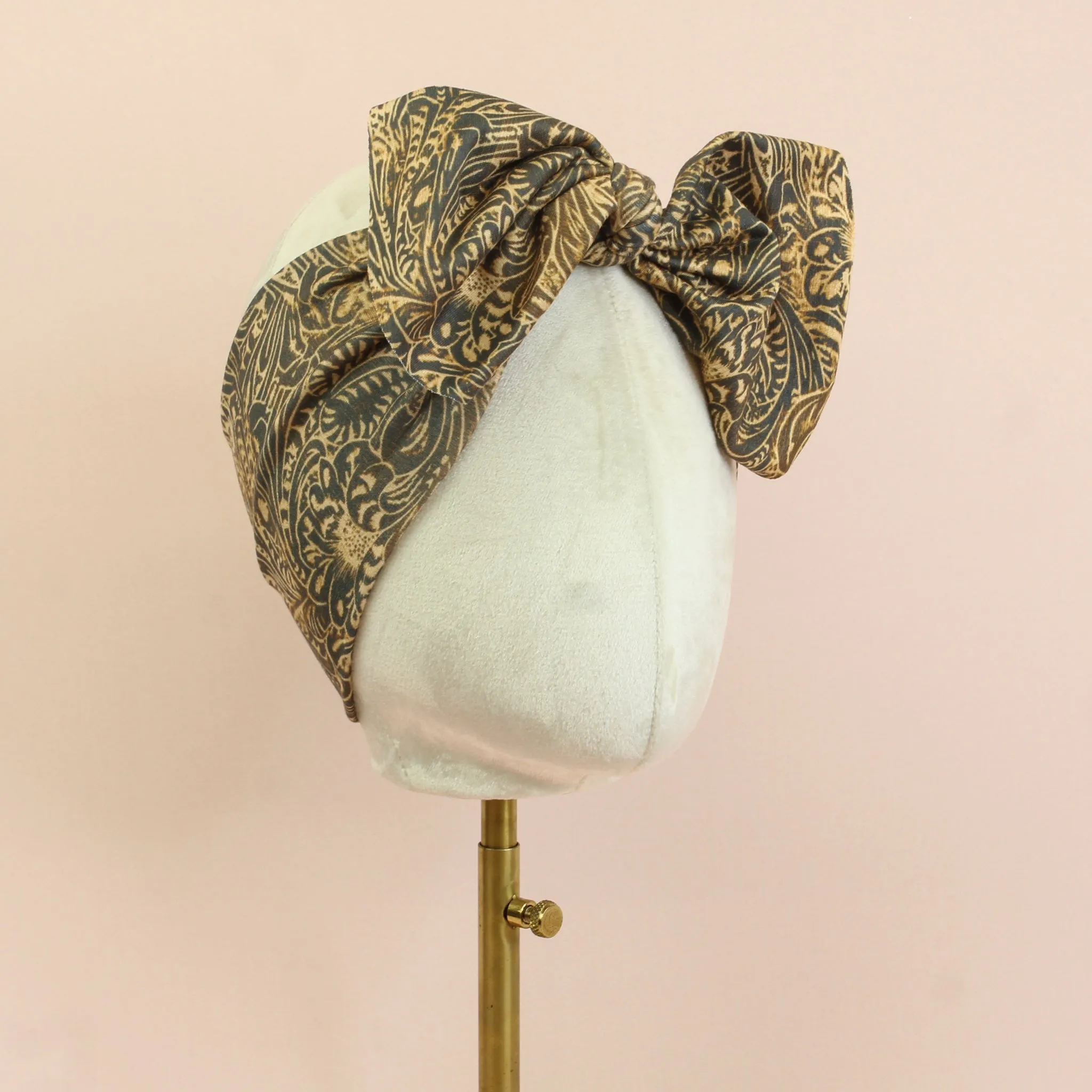 Tooled Leather Top Knot Headband