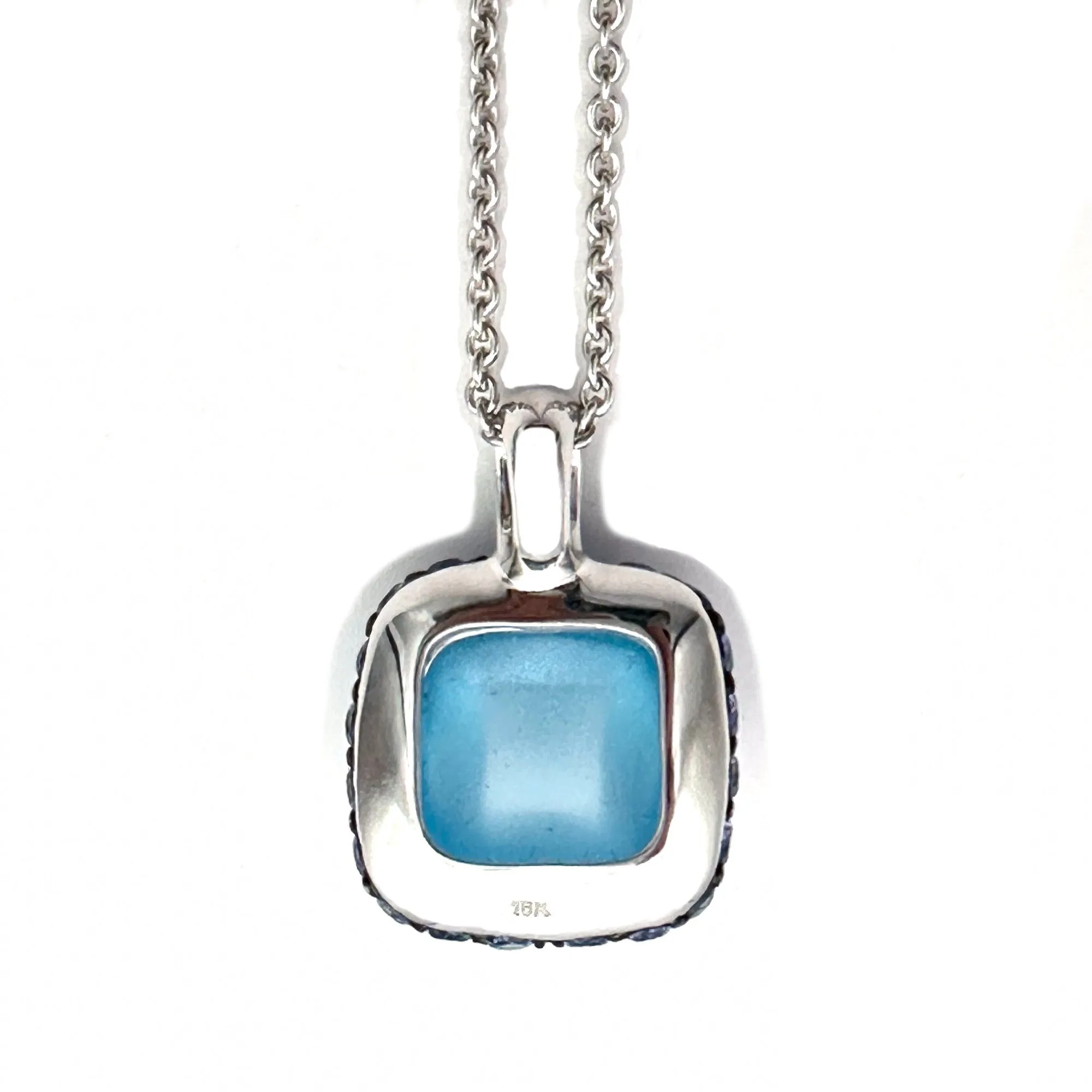 Topaz and Sapphire Pendant,  18k gold
