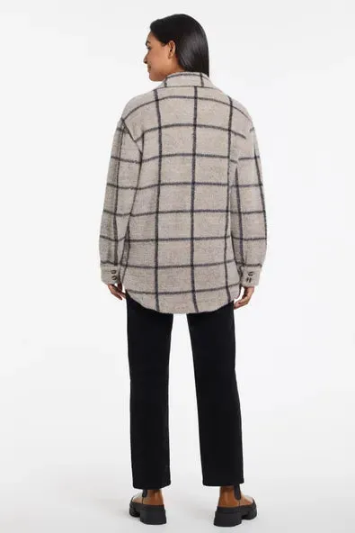 Tribal Long Sleeve Shacket With Pockets