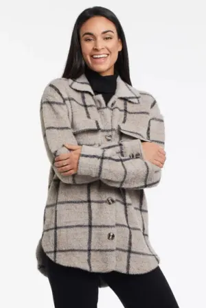 Tribal Long Sleeve Shacket With Pockets