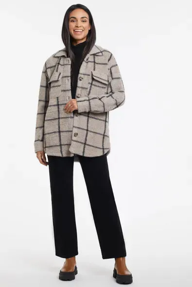 Tribal Long Sleeve Shacket With Pockets