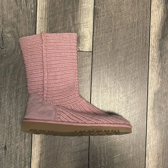 UGG Australia Crochet Knit Boots Orchid Pink